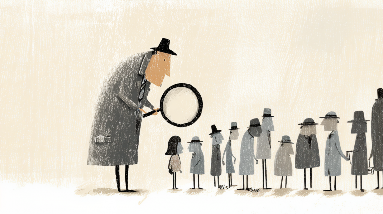 People watching at work